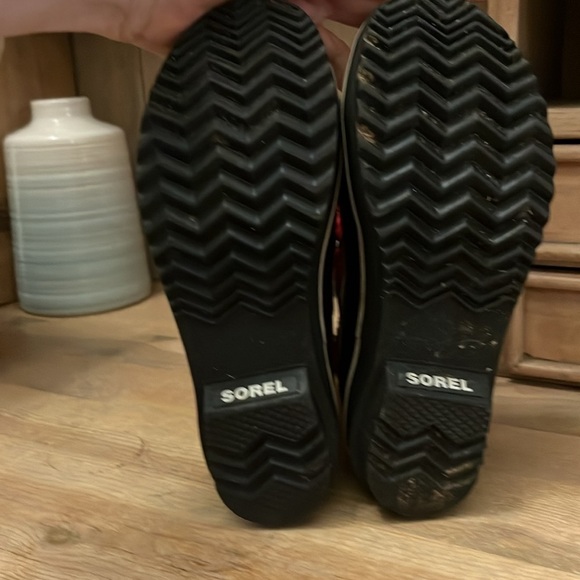 Sorel Tivoli Snowboots Pink Glitter Size 4 Faux Fur Lace Up - Picture 9 of 9